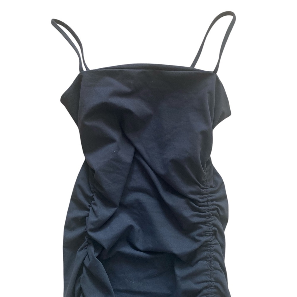 NWT Susana Monaco Cami Strap Ruched Slit Maxi Dress in Onyx - Picture 5 of 8
